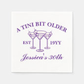 Eine Tini-Bit Lila Geburtstagsparty Serviette (Vorderseite)