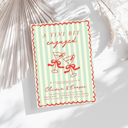 Eine Tini-Bit-Verlobte Vintage Engagement-Party Einladung