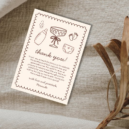 Eine Tini-Dusche auf dem Weg zum Kinderspiel Dankeskarte