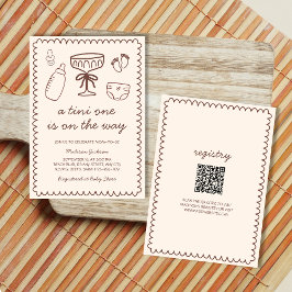 Eine Tini-Dusche auf dem Weg zum Kinderspiel Einladung