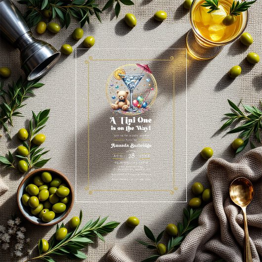 Eine Tini-Dusche ist auf dem Weg klar Acryleinladungen