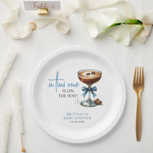 Eine Tini-Dusche ist unterwegs Pappteller (Hochzeit)