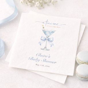 Eine Tini ist auf dem Weg Eleganter Junge Baby-Par Serviette