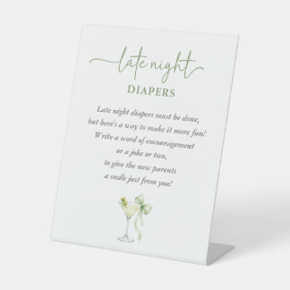 Eine Tini One Babyparty Elegante nächtliche Windel Sockelschild