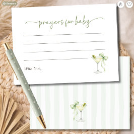 Eine Tini One Chic Baby Shower Gebete für das Baby Begleitkarte
