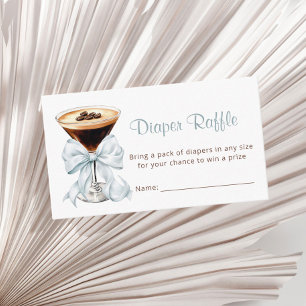 Eine Tini One Martini Windelraffel Baby Shower Begleitkarte
