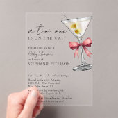 Eine Tini-One-Mini-Minidusche in Rosa Martini Acryleinladungen (Insitu (Handheld))