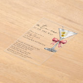 Eine Tini-One-Mini-Minidusche in Rosa Martini Acryleinladungen (Ablage )