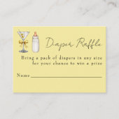 Eine Tini-One-Yellow-Diaper Raffle-Babydusche Begleitkarte (Vorderseite)