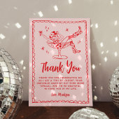 Eine Tini-Party mit etwas älterem Rosa und Rotem G Dankeskarte