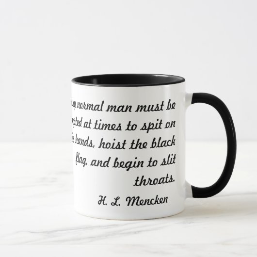 Eine Tinte skizzierte Wretch: H.L. Mencken Tasse (Rechts)