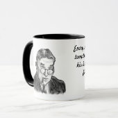 Eine Tinte skizzierte Wretch: H.L. Mencken Tasse (Vorderseite Links)