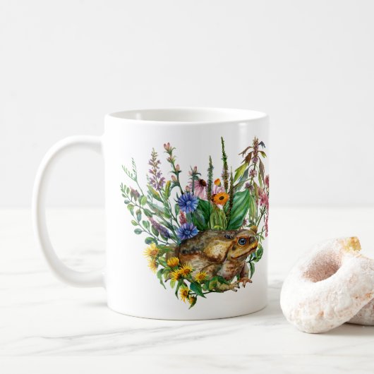 Eine Toad unter den Blume Tasse (Mit Donut)