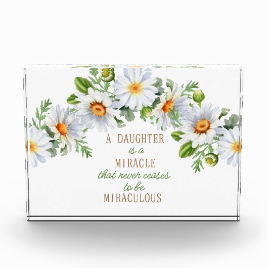 Eine Tochter ist ein Wunder Fotoblock (Vorderseite)