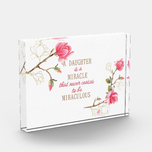 Eine Tochter ist ein Wunder Fotoblock (Links)