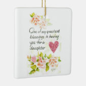 Eine Tochter ist ein zeichnend Text mit Segen Rot Keramikornament (Rechts)