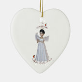 Eine Tochter leuchtet Weihnachten Keramik Ornament (Rechts)