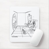 Eine Toilette verwirrt durch einen Hintern-Sprung Mousepad (Mit Mouse)