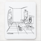 Eine Toilette verwirrt durch einen Hintern-Sprung Mousepad (Vorne)