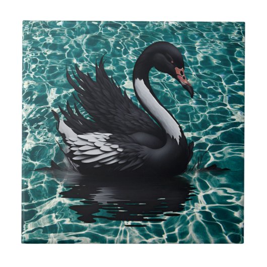 Eine Touch der Elegance - Der bezaubernde Schwarze Fliese (Vorderseite)