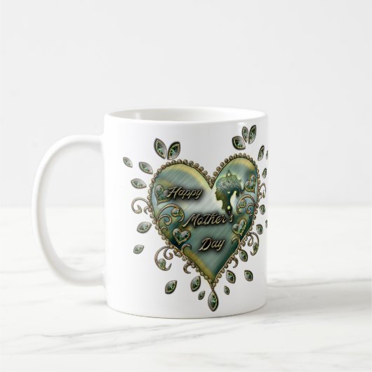 Eine Touch der Eleganz: Glücklicher Muttertag. Kaffeetasse (Links)