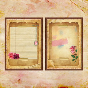 Eine Touch der rosa Junk Journal-Seite