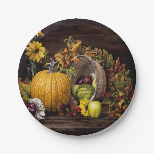 Eine Touch der Teller des Herbstpapiers 7" (Vorderseite)