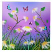 Eine Touch des Frühlings, große Keramik Fliese (Vorderseite)