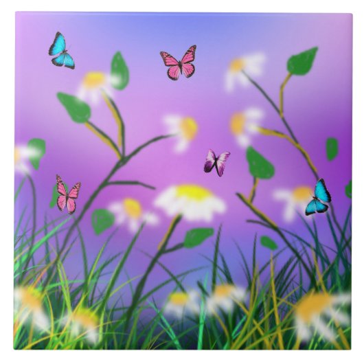 Eine Touch des Frühlings, große Keramik Fliese (Vorderseite)