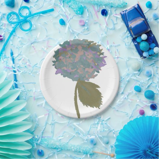 Eine Touch des Lila Chrysanthemums Pappteller (Party)