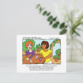 "Eine Touch des Spaßes" Anästhesist Massage Comic Postkarte (Stehend Vorderseite)