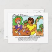 "Eine Touch des Spaßes" Anästhesist Massage Comic Postkarte (Vorne/Hinten)