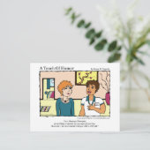 "Eine Touch des Spaßes" Comic zur Massage von Pilz Postkarte (Stehend Vorderseite)