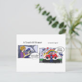 "Eine Touch des Spaßes" Comic zur Verkehrsanhaltem Postkarte (Stehend Vorderseite)