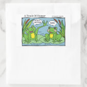 "Eine Touch des Spaßes" Frosche Massage Therapie C Rechteckiger Aufkleber (Tasche)