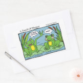 "Eine Touch des Spaßes" Frosche Massage Therapie C Rechteckiger Aufkleber (Umschlag)