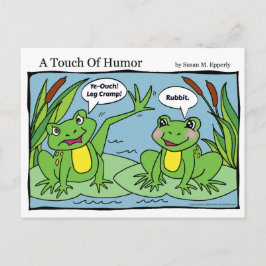 "Eine Touch des Spaßes" Froschmassage Comic Postkarte