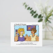 "Eine Touch des Spaßes" Gratis Friseur Massage Com Postkarte (Stehend Vorderseite)