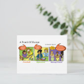 "Eine Touch des Spaßes" Hands für sich selbst Mass Postkarte (Stehend Vorderseite)