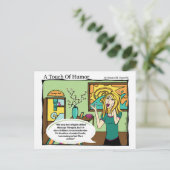 "Eine Touch des Spaßes" Investment Broker Massage  Postkarte (Stehend Vorderseite)