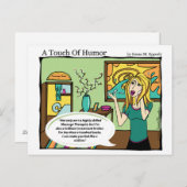 "Eine Touch des Spaßes" Investment Broker Massage  Postkarte (Vorne/Hinten)