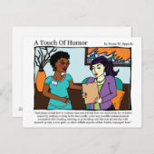 "Eine Touch des Spaßes" Massage informiert Comic Z Postkarte (Vorne/Hinten)