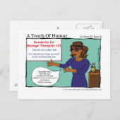 "Eine Touch des Spaßes" Massagetherapeuten Grenzen Postkarte (Vorne/Hinten)