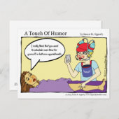"Eine Touch des Spaßes" Multitasking Massage Comic Postkarte (Vorne/Hinten)