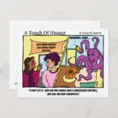 "Eine Touch des Spaßes" Oktopus Massage Comic Postkarte (Vorne/Hinten)
