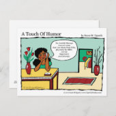 "Eine Touch des Spaßes" Schwedisches Massage-Comic Postkarte (Vorne/Hinten)