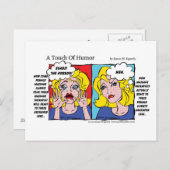 "Eine Touch des Spaßes" Unshaven Legs Comic Postkarte (Vorne/Hinten)