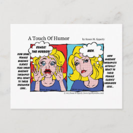 "Eine Touch des Spaßes" Unshaven Legs Comic Postkarte