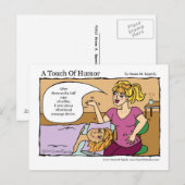 "Eine Touch des Spaßes" Vibrationsmassage Postkarte (Vorne/Hinten)
