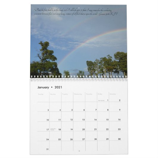 Eine Touch des Sun-Kalenders Kalender (Jan 2021)